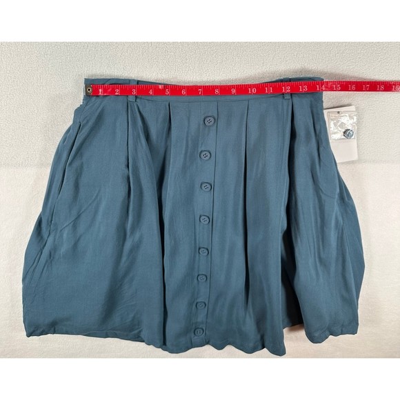 TULIP B Medium Blue Pleated Front A Line Lightweight‎ Skirt NWT - Picture 6 of 10